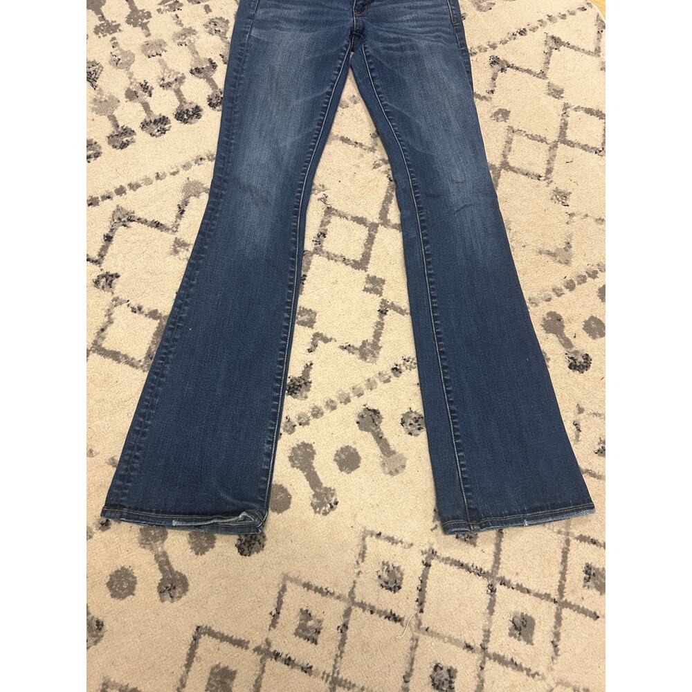 American Eagle Women's Jeans Flare Leg Low Rise Size 4 Long 4L - Picture 4 of 12